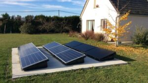 Pose de panneaux solaires au sol