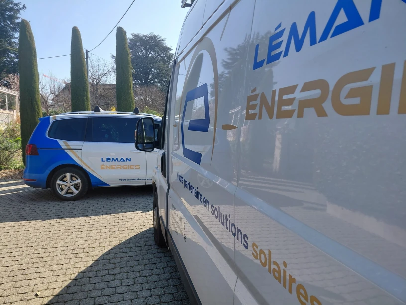 Camion de la société e-leman energie
