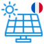 Icône illustration panneau photovoltaïque posé en France