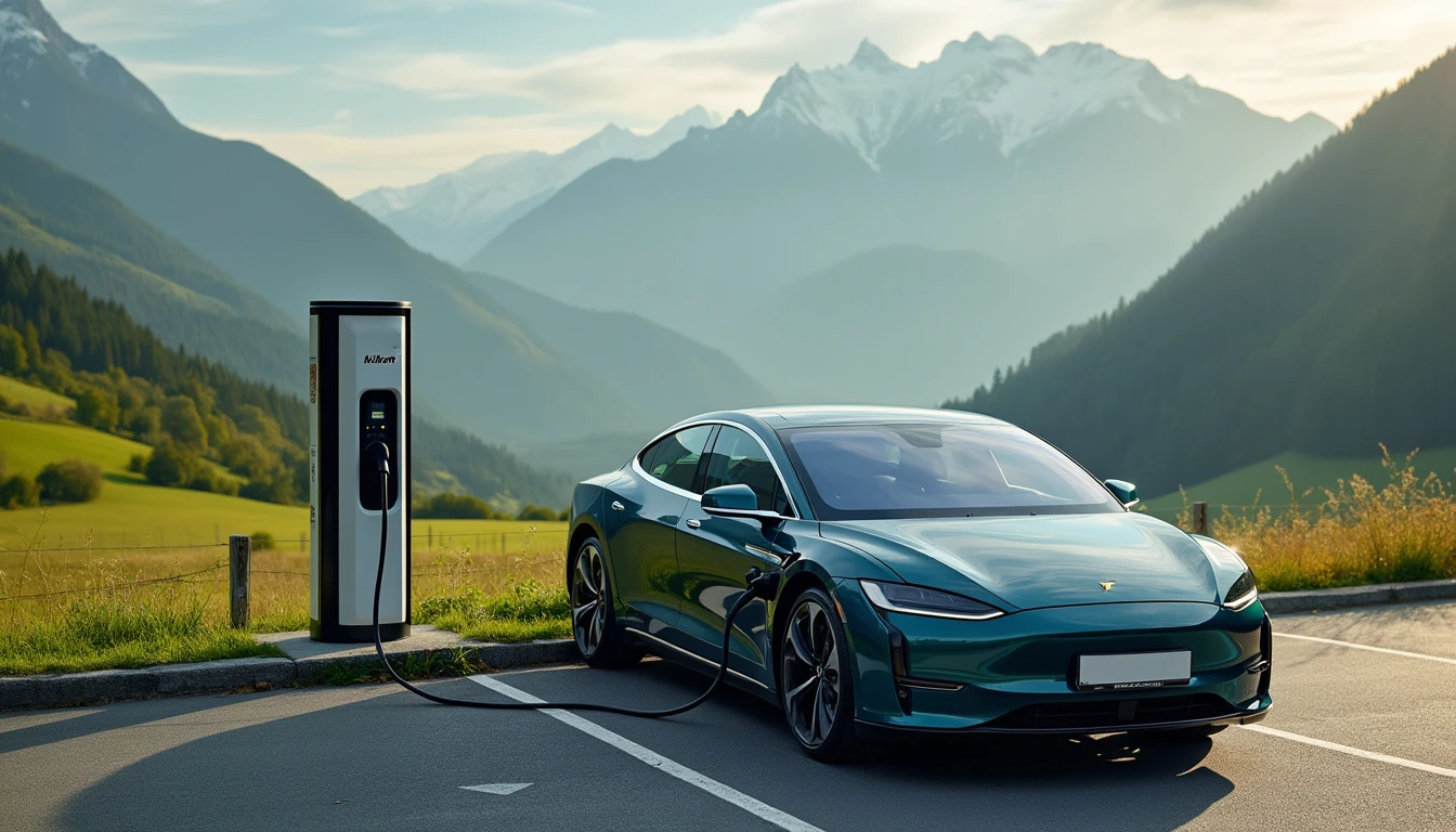 Illustration d'une prise renforcée sur une borne de recharge électrique